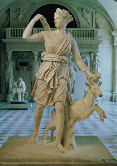 Artemis the Huntress, known as the Diana of Versailles, Roman copy of a 2nd century BC adaptation of a 4th century BC original attributed to Leochares by Unbekannt Unbekannt